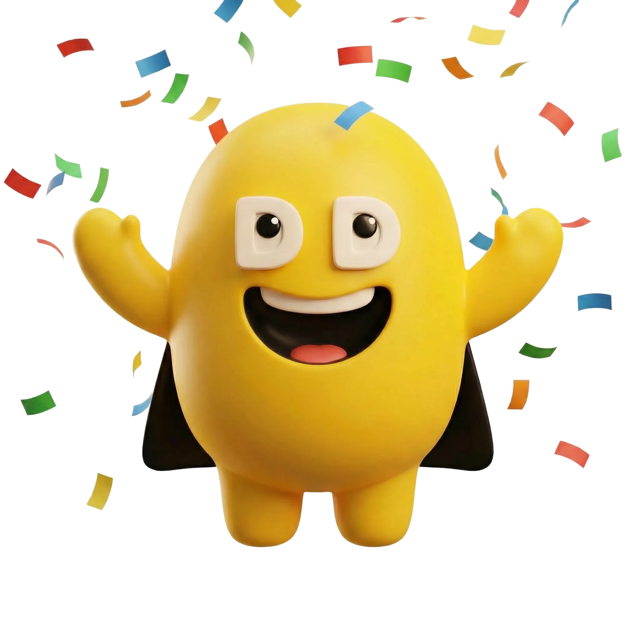 Skydd mascot celebrating